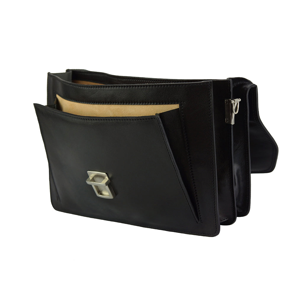 Sergio leather Mini briefcase - Made In Italy