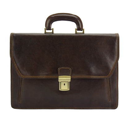 Sergio leather Mini briefcase - Made In Italy