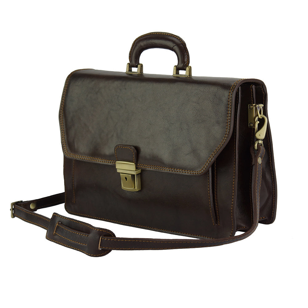 Sergio leather Mini briefcase - Made In Italy