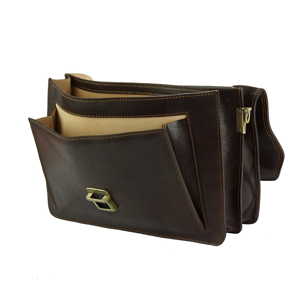 Sergio leather Mini briefcase - Made In Italy
