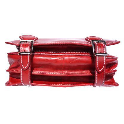 Leather briefcase with two compartments - Made In Italy