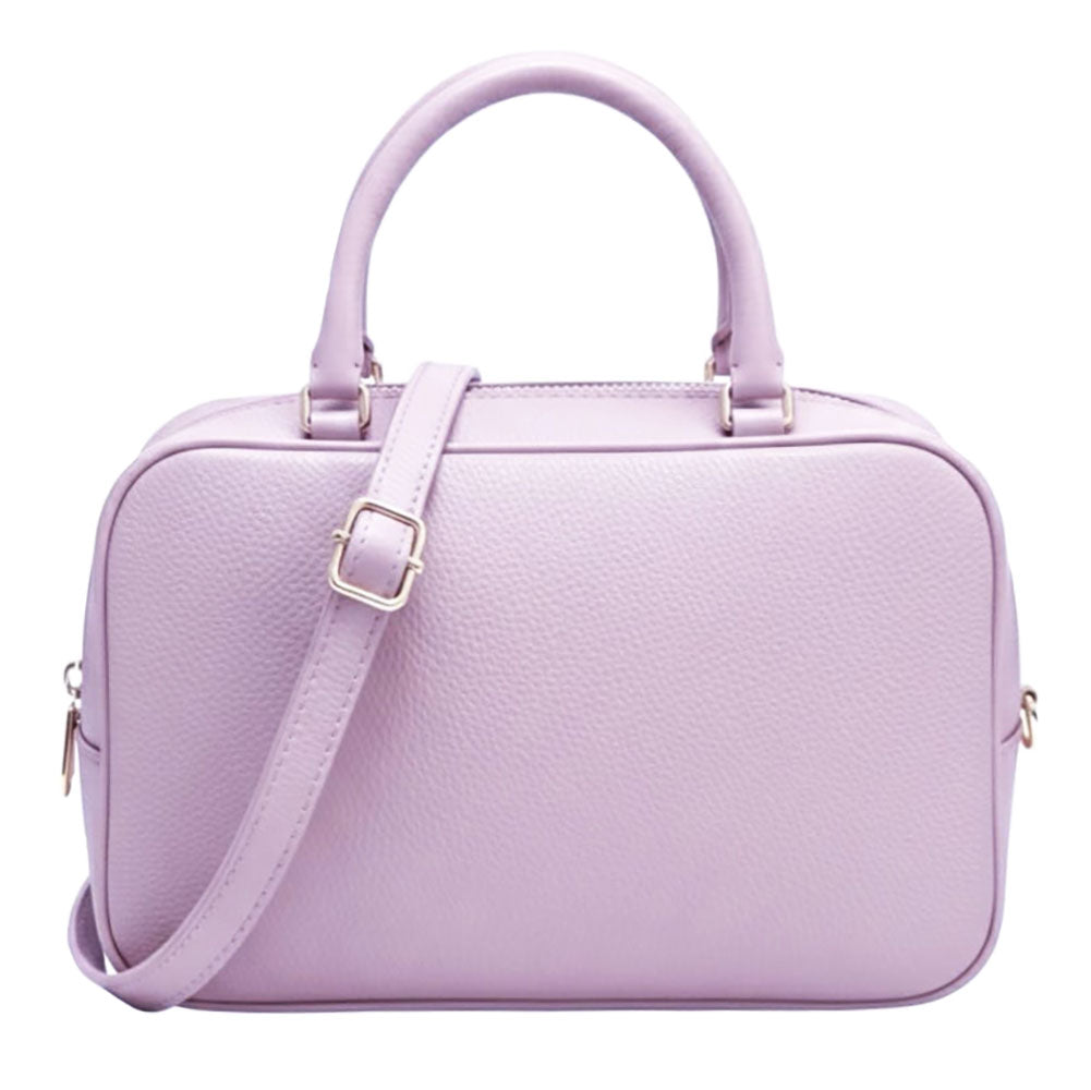 Novara Structured Cow Leather Mini Boston Bag - Made In Italy