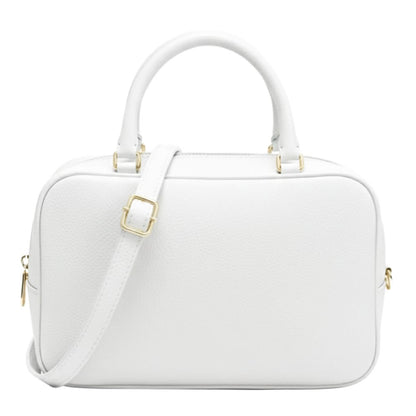 Novara Structured Cow Leather Mini Boston Bag - Made In Italy
