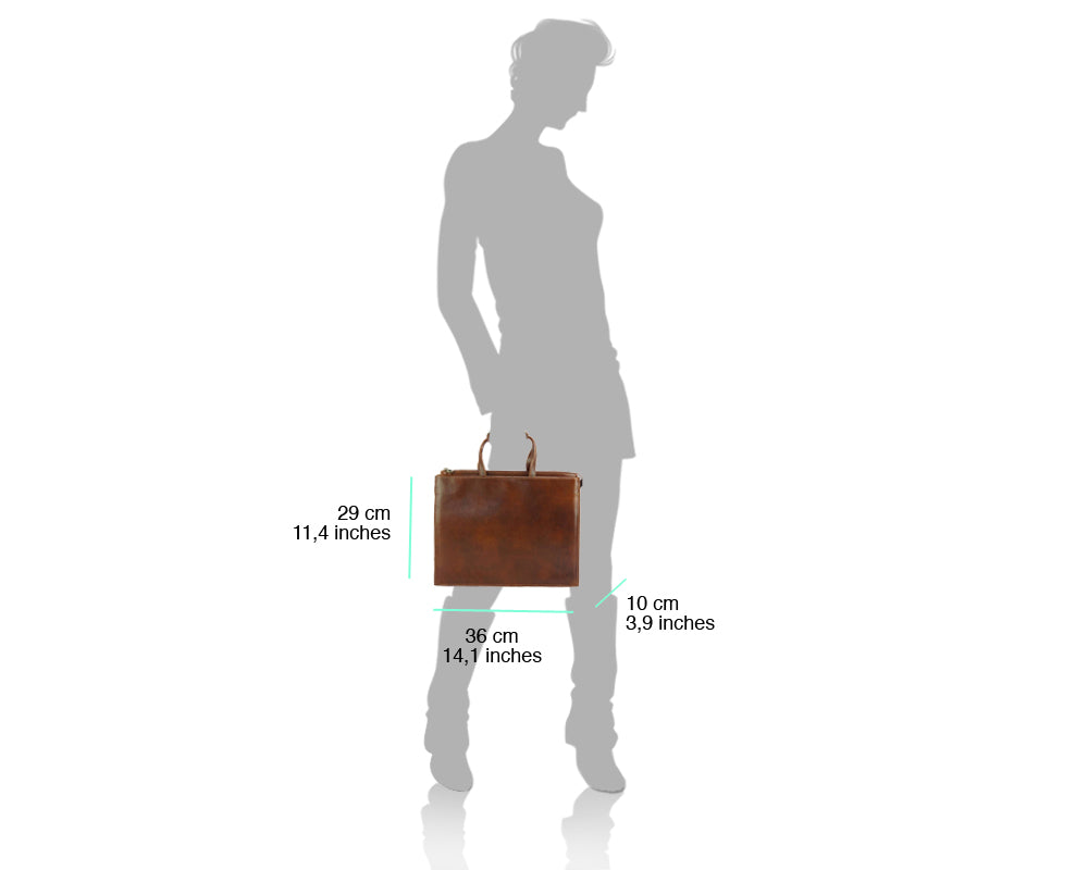 Ivano leather Tote bag - Made In Italy