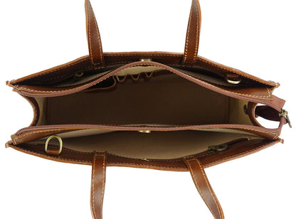 Ivano leather Tote bag - Made In Italy