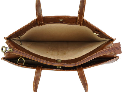 Ivano leather Tote bag - Made In Italy