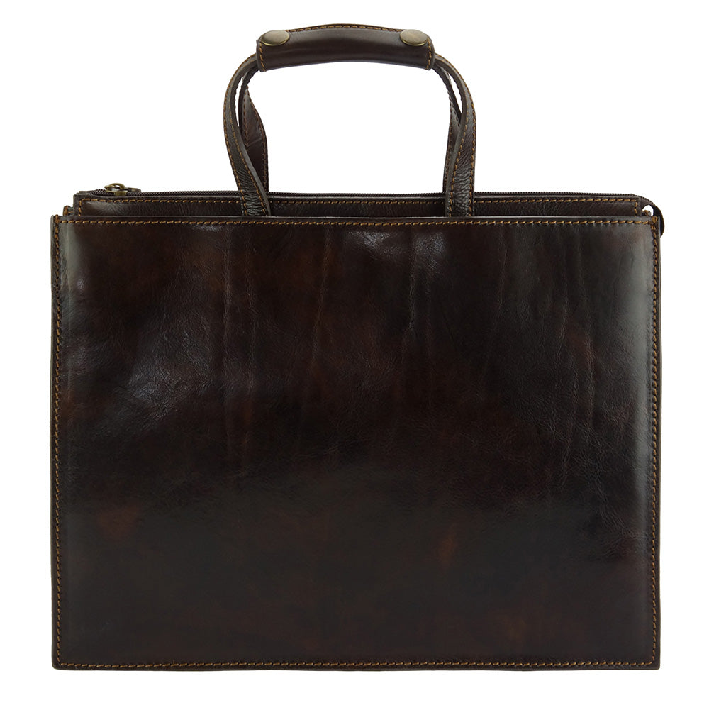 Ivano leather Tote bag - Made In Italy