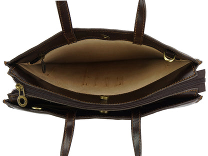 Ivano leather Tote bag - Made In Italy