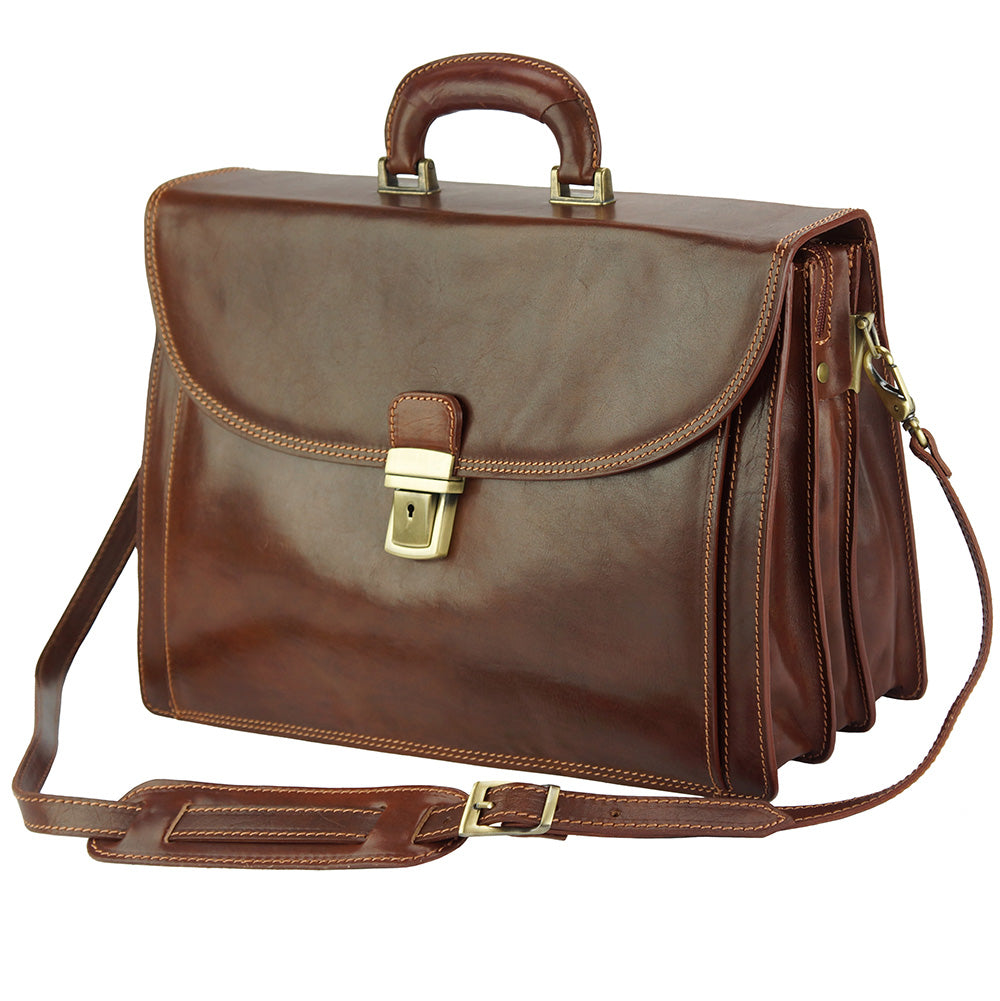 Filippo Leather Business Briefcase - Made In Italy