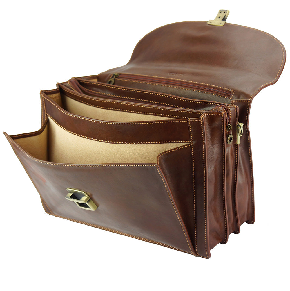 Filippo Leather Business Briefcase - Made In Italy