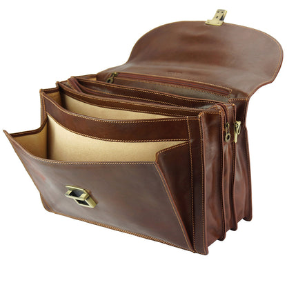 Filippo Leather Business Briefcase - Made In Italy