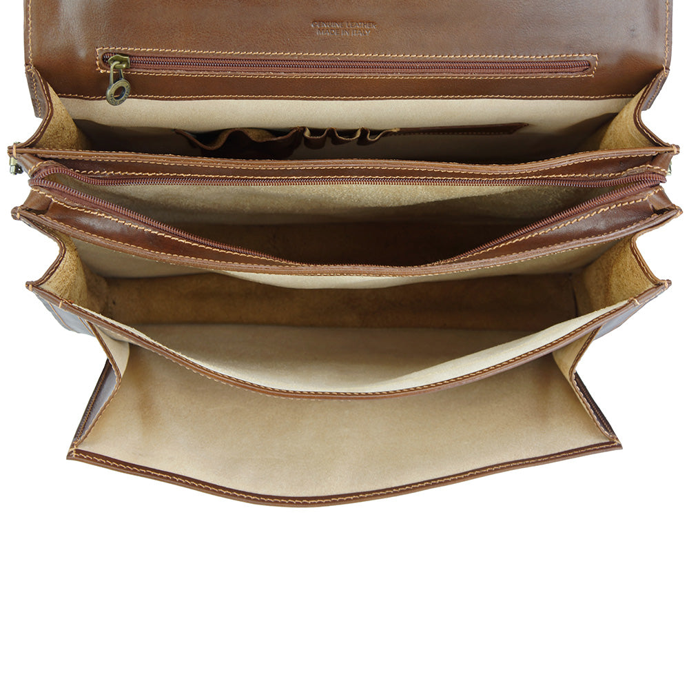 Filippo Leather Business Briefcase - Made In Italy