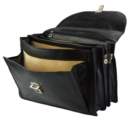 Filippo Leather Business Briefcase - Made In Italy