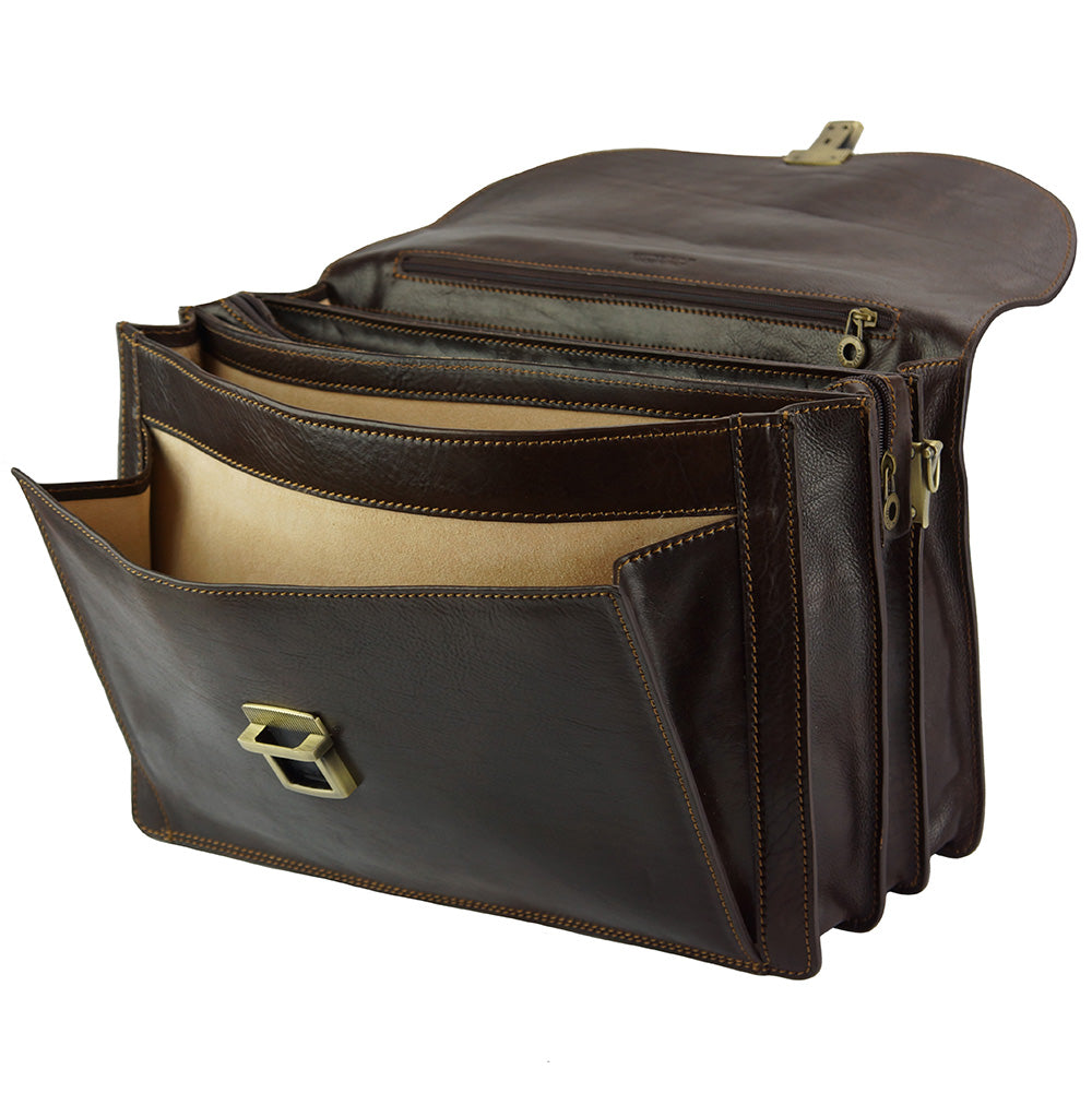 Filippo Leather Business Briefcase - Made In Italy