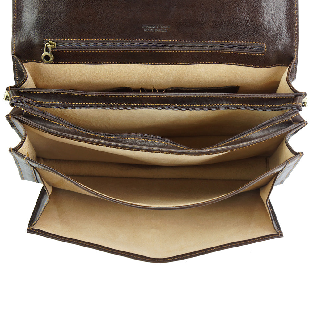 Filippo Leather Business Briefcase - Made In Italy