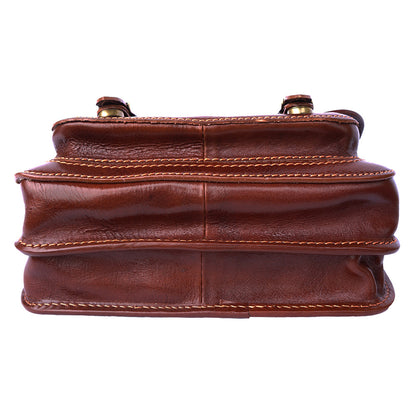 Mini leather messenger bag - Made In Italy