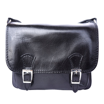 Mini leather messenger bag - Made In Italy