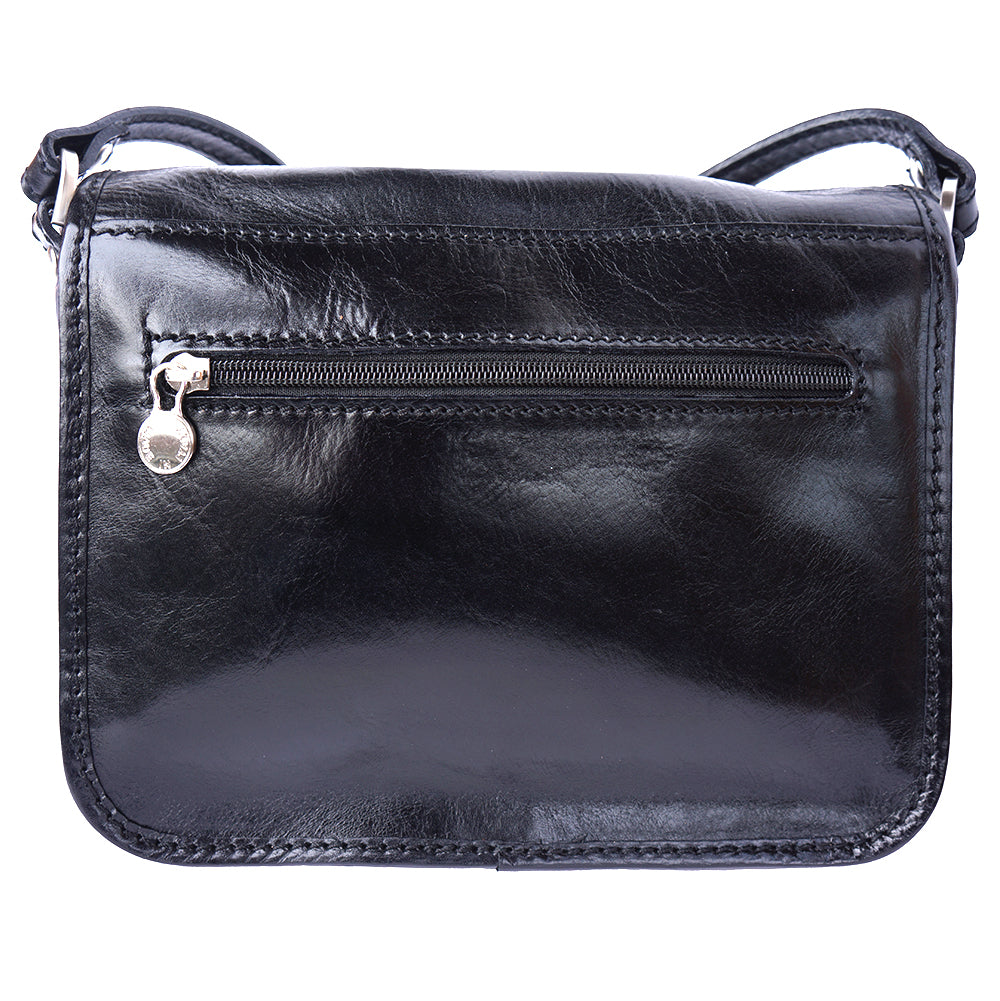 Mini leather messenger bag - Made In Italy