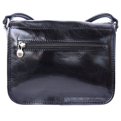 Mini leather messenger bag - Made In Italy