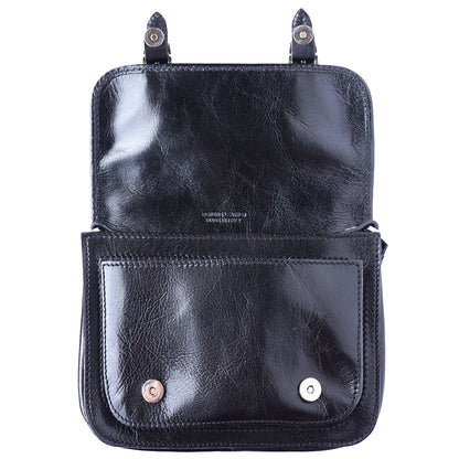 Mini leather messenger bag - Made In Italy