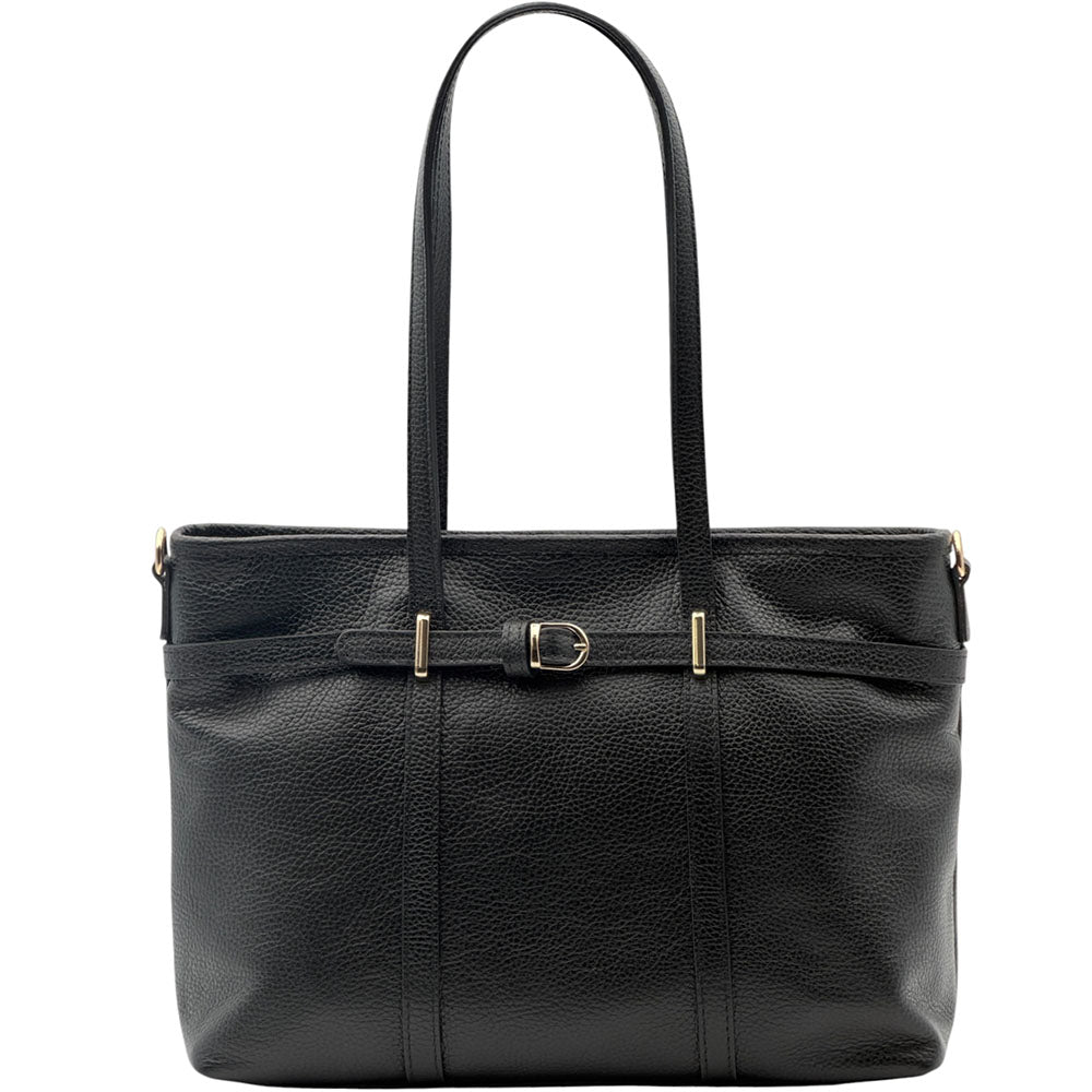 Serafita Structured Leather Tote - Made In Italy