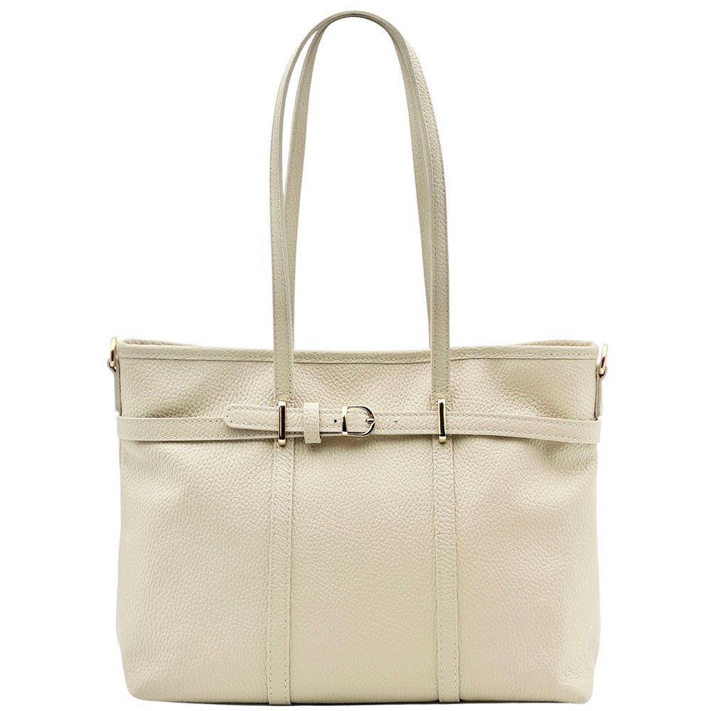 Serafita Structured Leather Tote - Made In Italy