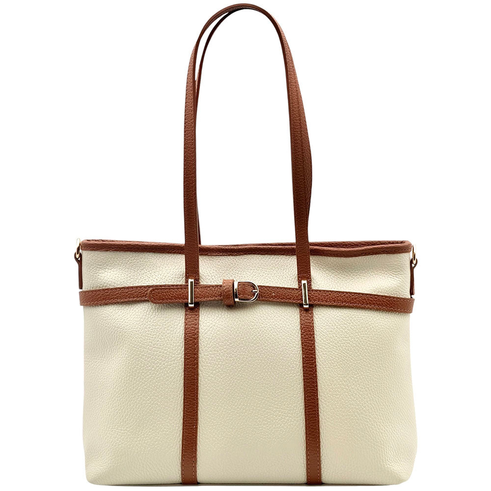 Serafita Structured Leather Tote - Made In Italy