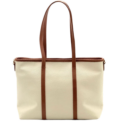 Serafita Structured Leather Tote - Made In Italy