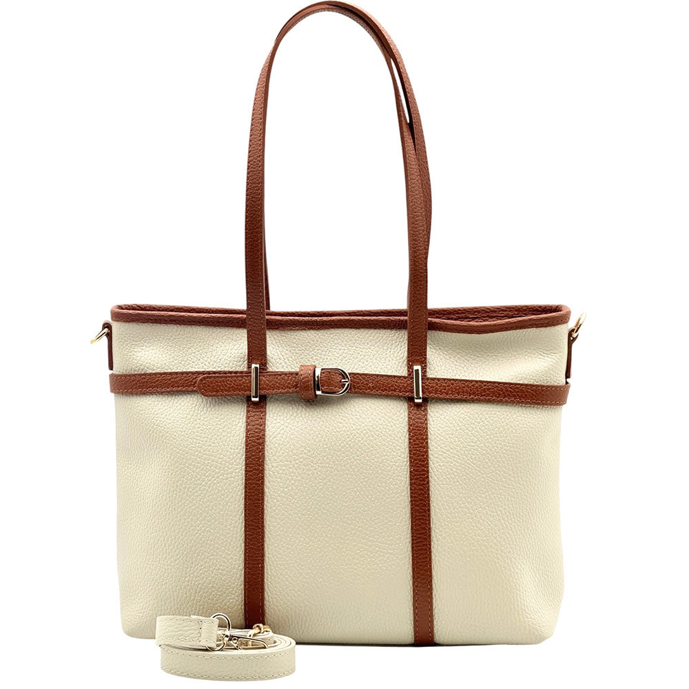 Serafita Structured Leather Tote - Made In Italy