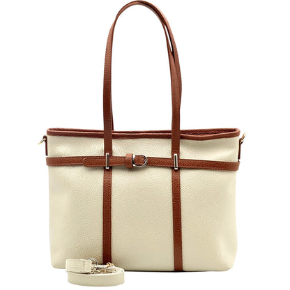 Serafita Structured Leather Tote - Made In Italy