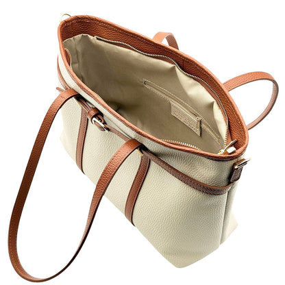 Serafita Structured Leather Tote - Made In Italy