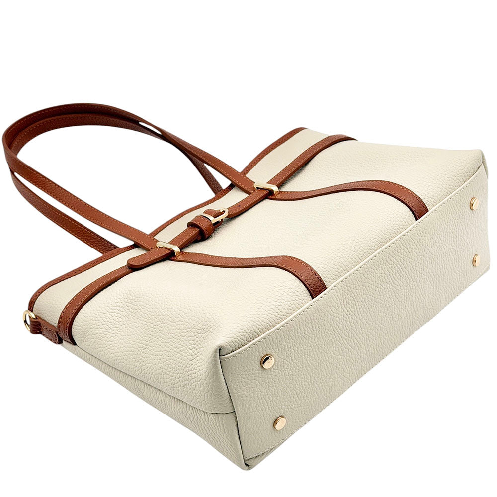Serafita Structured Leather Tote - Made In Italy