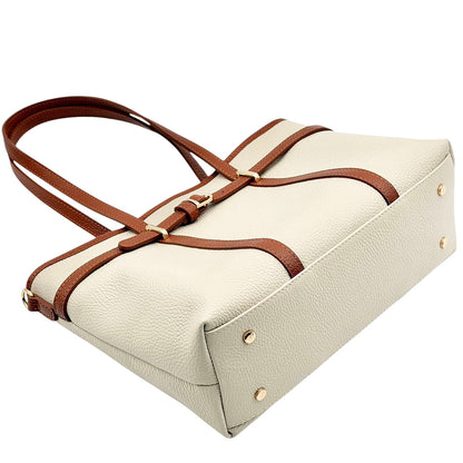 Serafita Structured Leather Tote - Made In Italy