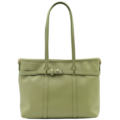 Serafita Structured Leather Tote - Made In Italy