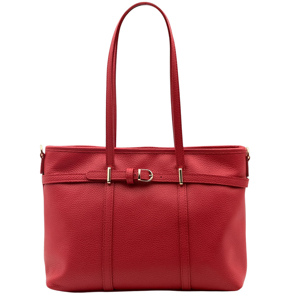 Serafita Structured Leather Tote - Made In Italy