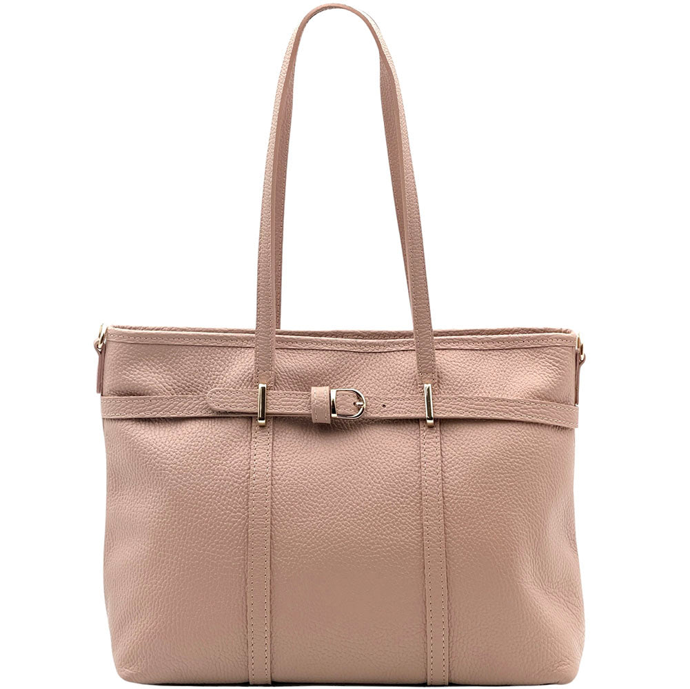 Serafita Structured Leather Tote - Made In Italy