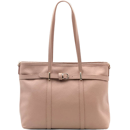 Serafita Structured Leather Tote - Made In Italy