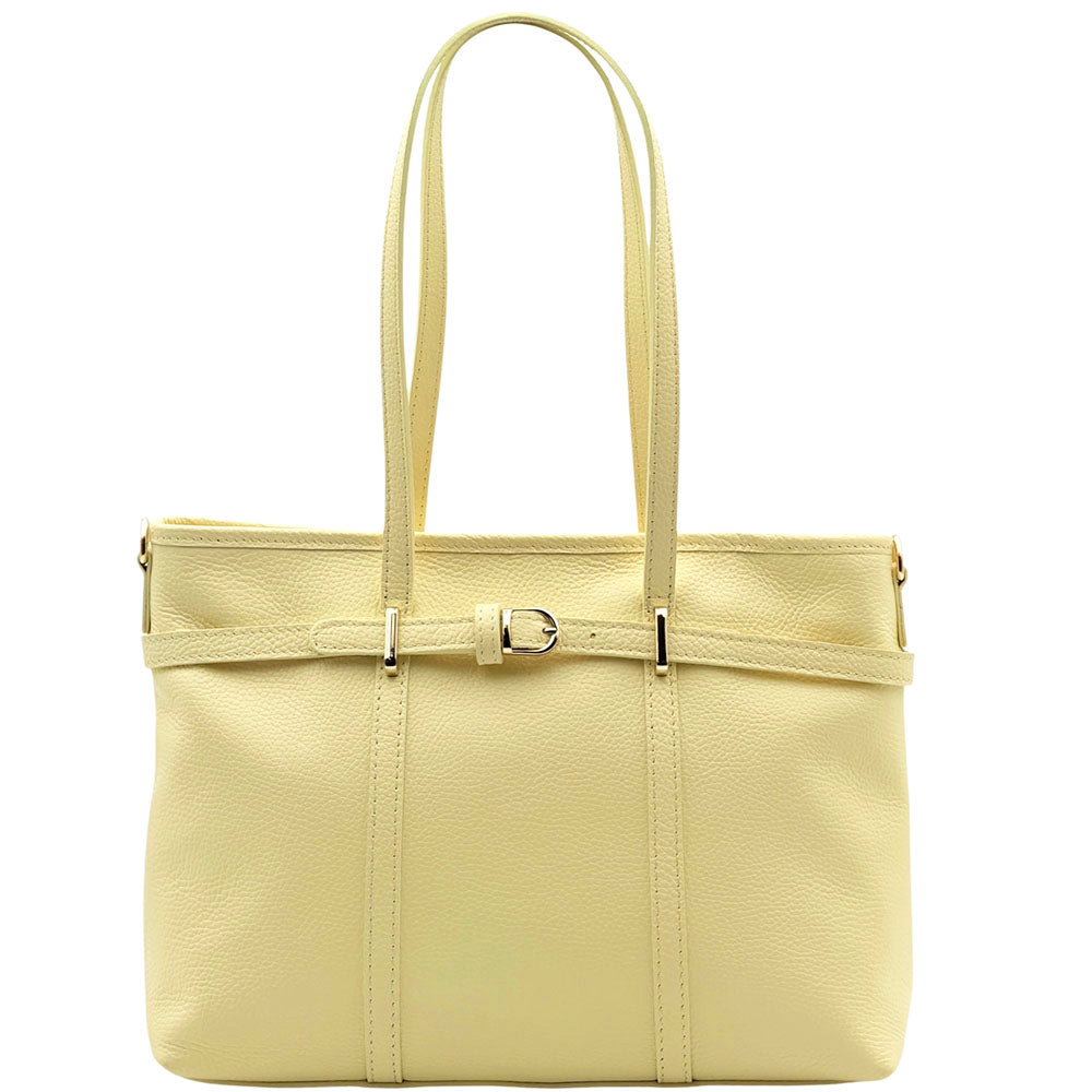 Serafita Structured Leather Tote - Made In Italy