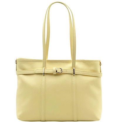 Serafita Structured Leather Tote - Made In Italy