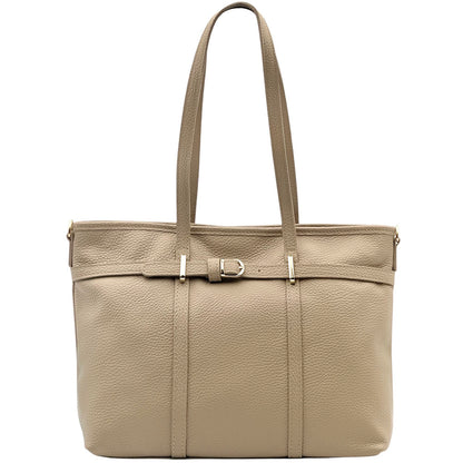 Serafita Structured Leather Tote - Made In Italy