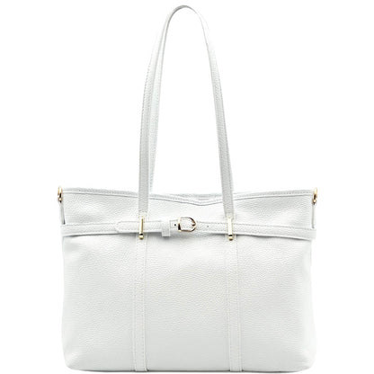 Serafita Structured Leather Tote - Made In Italy