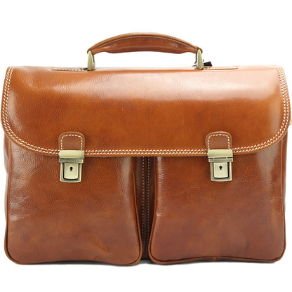 Andrea Leather Business briefcase - Made In Italy
