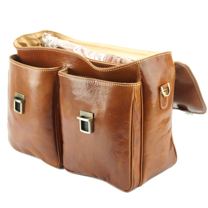 Andrea Leather Business briefcase - Made In Italy