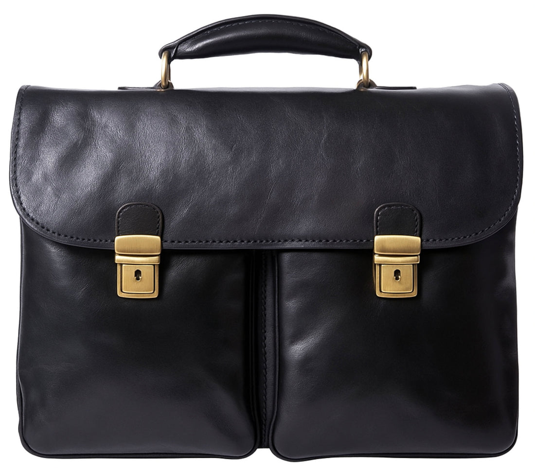 Andrea Leather Business briefcase - Made In Italy