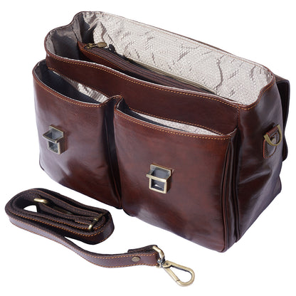 Andrea Leather Business briefcase - Made In Italy