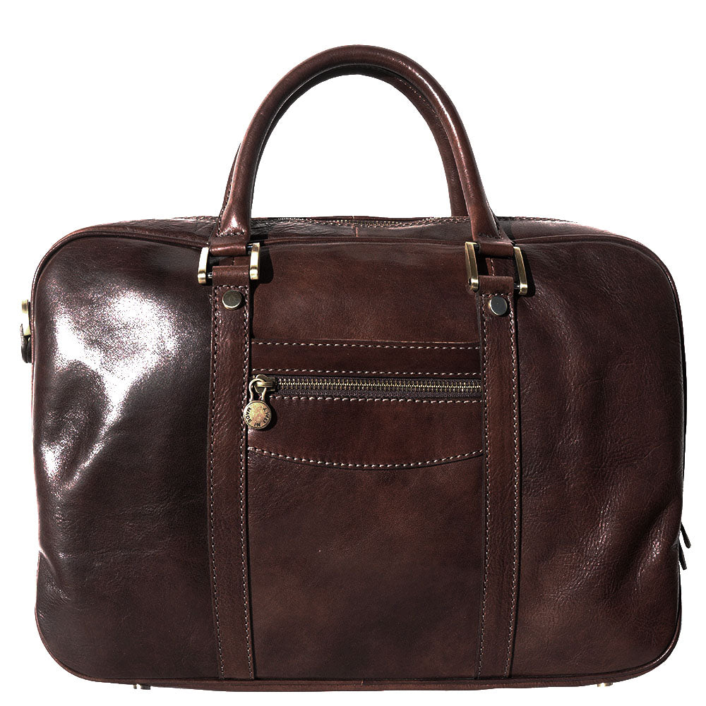 Gianpaolo leather briefcase - Made In Italy