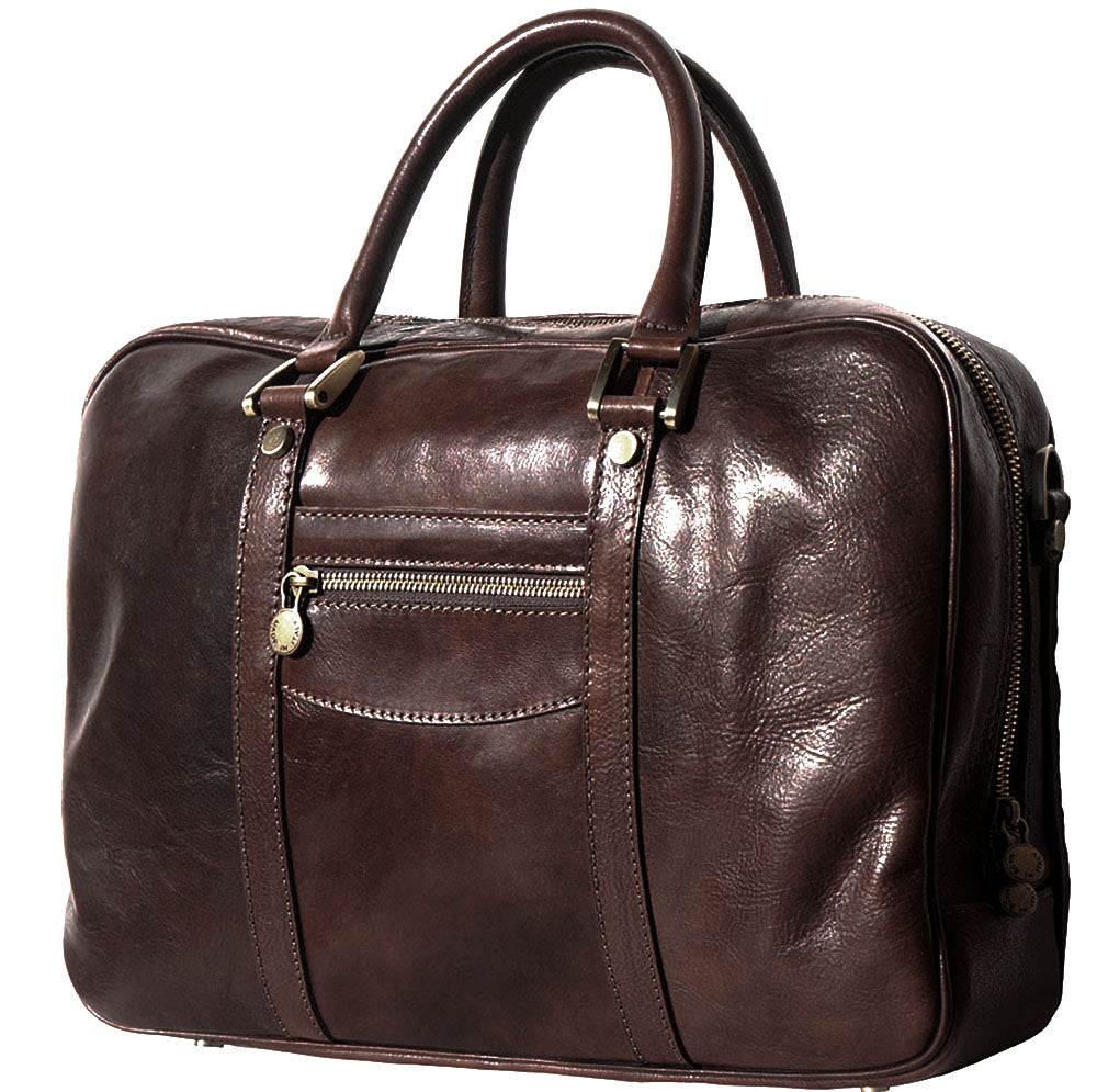 Gianpaolo leather briefcase - Made In Italy