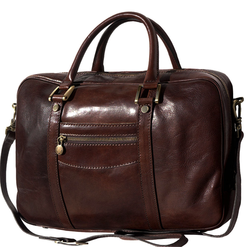 Gianpaolo leather briefcase - Made In Italy