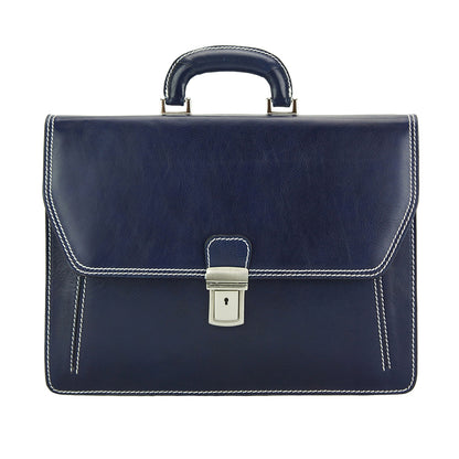 Corrado Leather Briefcase - Made In Italy