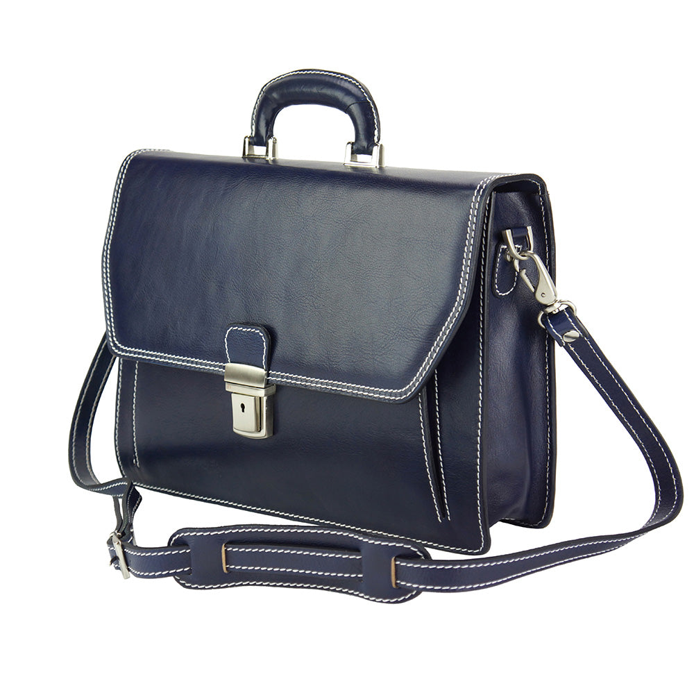 Corrado Leather Briefcase - Made In Italy